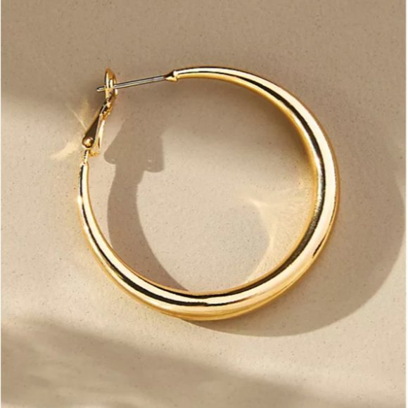 New ~ Anthropologie Gradual Hoop Earrings - Picture 3 of 13